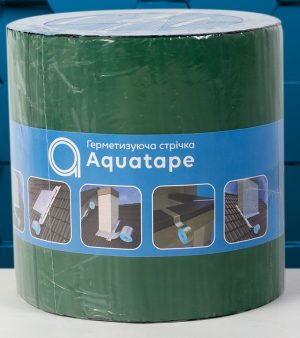 Герметизуюча бітумна стрічка AQUATAPE 150 мм х 3 м зелений