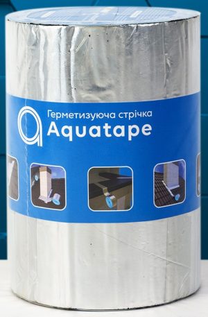 Герметизуюча бітумна стрічка AQUATAPE 100 мм х 10 м алюміній