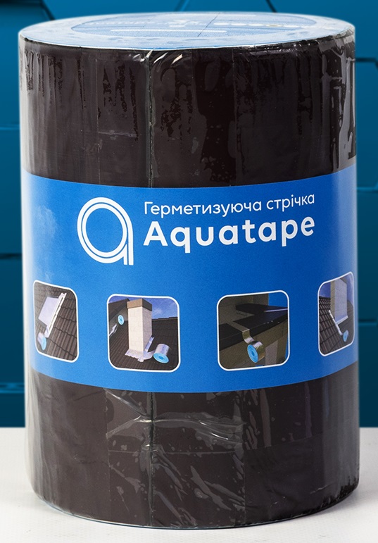 Герметизуюча бітумна стрічка AQUATAPE 150 мм х 3 м коричневий