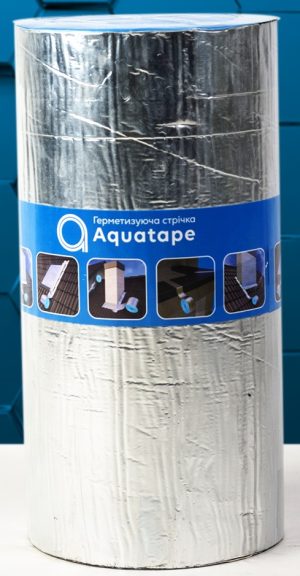 Герметизуюча бітумна стрічка AQUATAPE 150 мм х 3 м алюміній