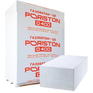 Вироби стінові з автоклавного газобетону PORISTON 610/75/200-500-2,7 гладкий (2,196куб.м, 240шт/уп)
