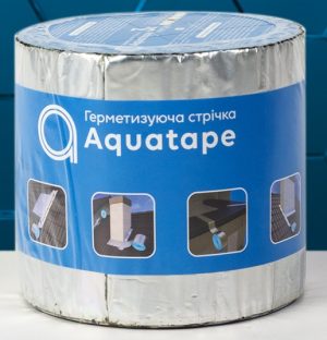 Герметизуюча бітумна стрічка AQUATAPE 50мм х 3м алюміній