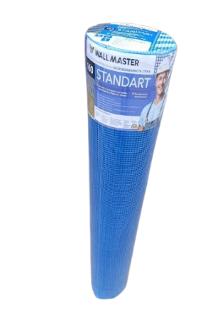 Сітка армуюча зі скловолокна фасадна Синя "WALL MASTER Standart"  50 м, 5х5мм 160гр/кв,м,