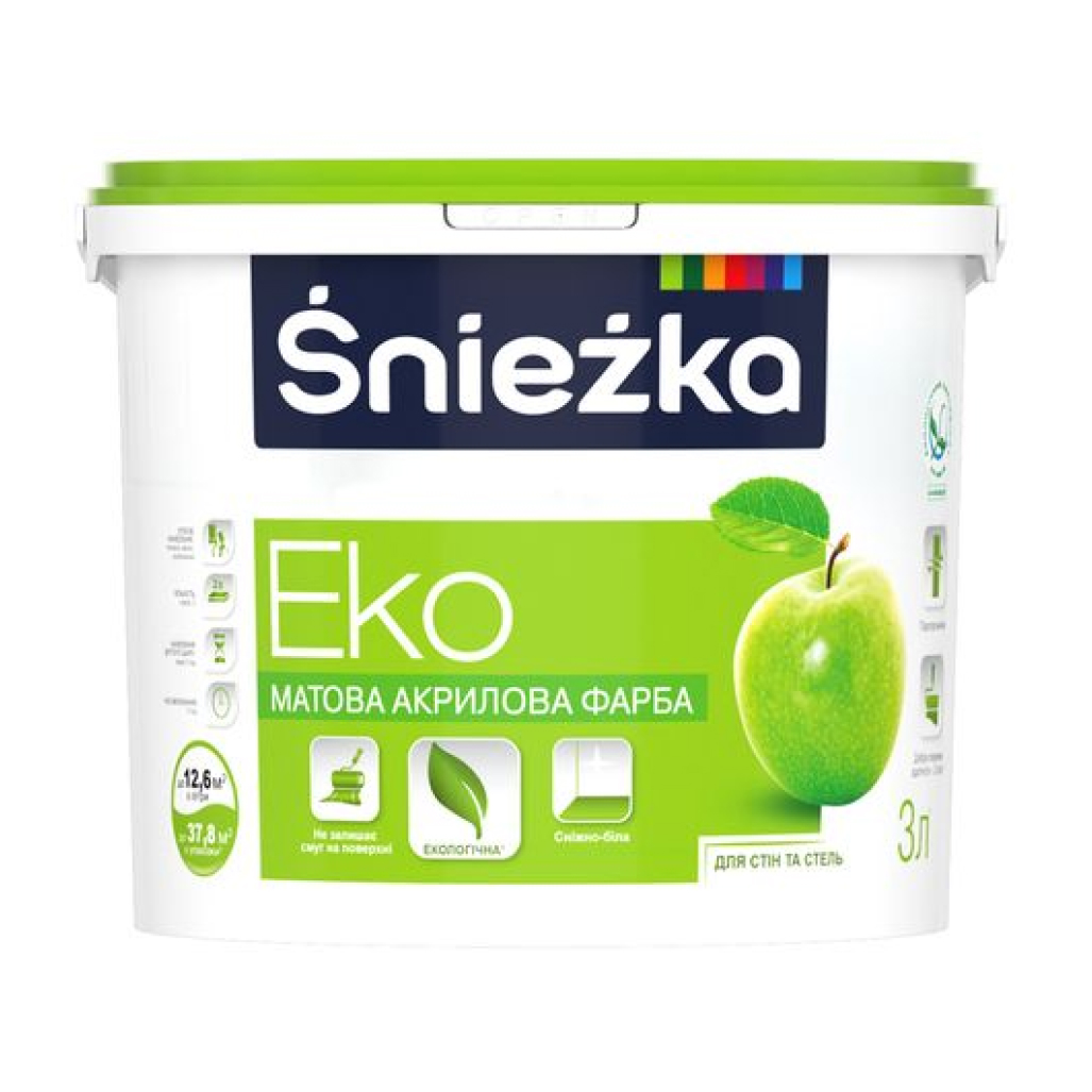 Фарба акрилова Sniezka Еко 3л (4,2 кг)