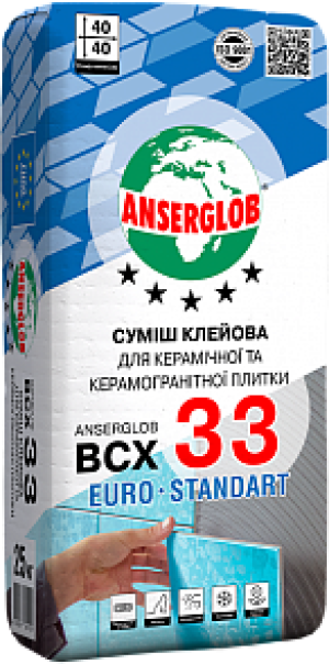 Клей для плитки Anserglob ВСХ-33 25 кг