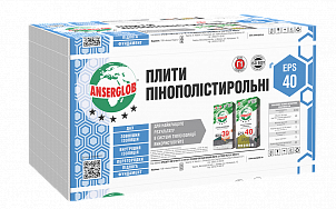 Плити пінополістирольні Anserglob EPS-40 1* 0,5 40 мм,1 уп.-15л