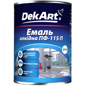 Емаль алкідна ПФ-115П чорна ТМ DekArt 2,8кг