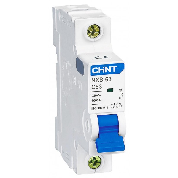 Автоматичний вимикач CHINT NXB-63 1P C20 6kA