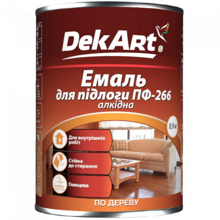 Емаль алкідна ПФ-266 жовто-коричнева для підлоги ТМ DekArt 2,8кг